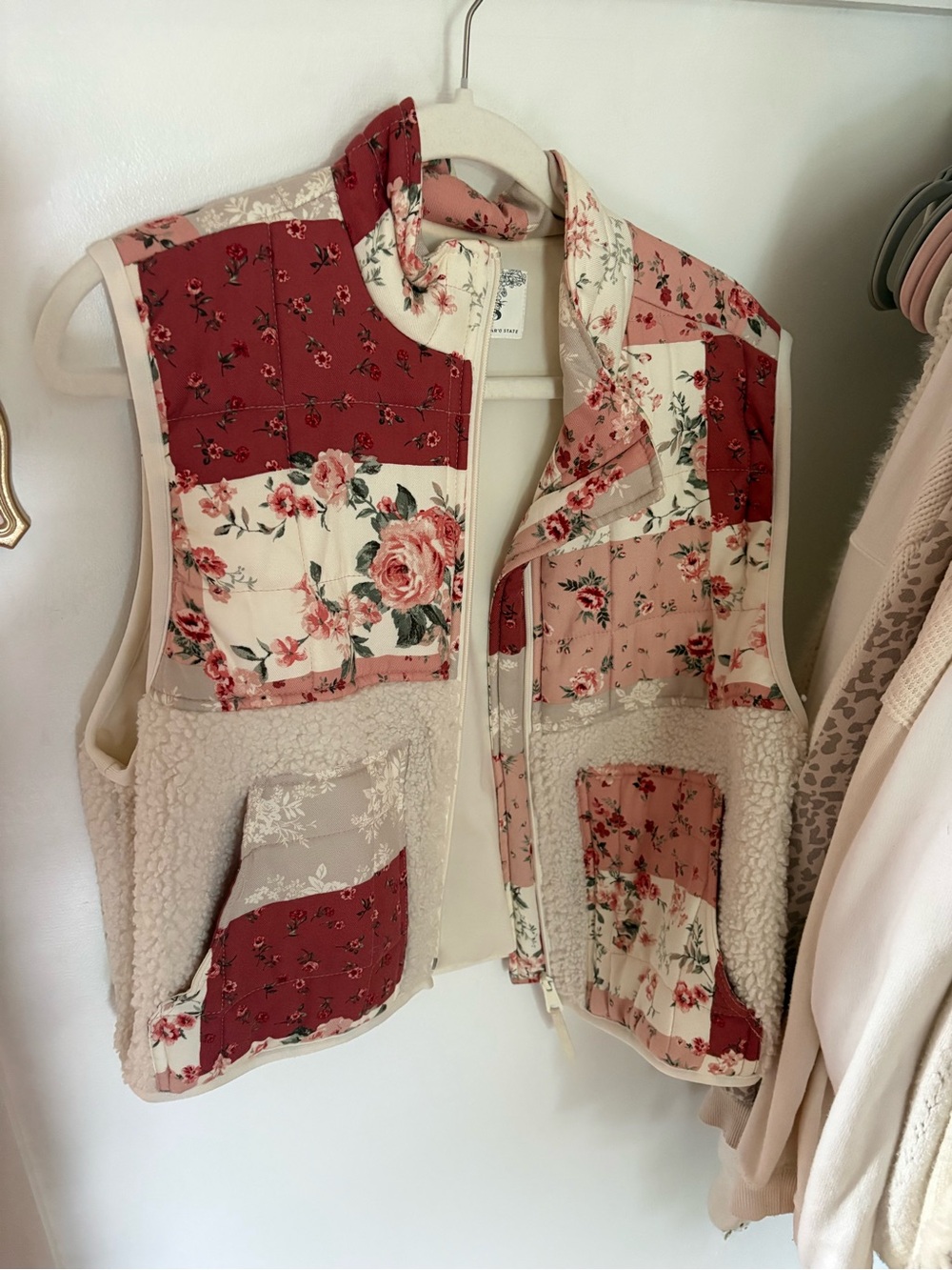 Altar’d state floral Sherpa vest